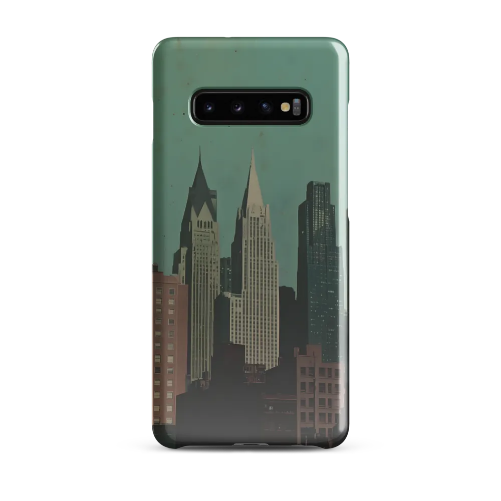 Urban Nostalgia: A Retro Cityscape | Phone Case |  S10 Plus | Snap Case | Glossy