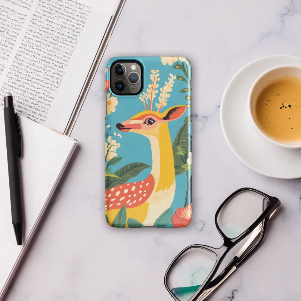 Serene Majesty: A Vibrant Deer Amidst Flora | Phone Case |  11 Pro Max | Snap Case | Glossy