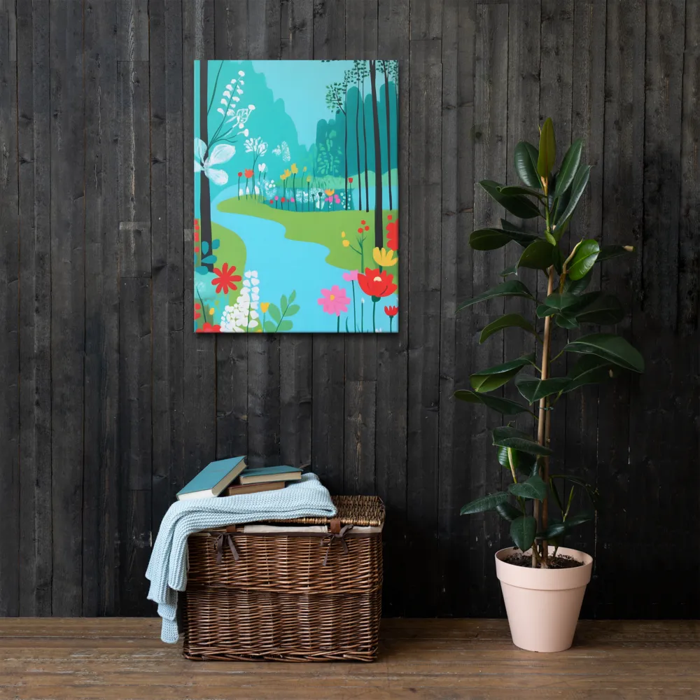 Whispers of Spring: A Colorful Retreat | Thin Canvas | 24″×32″