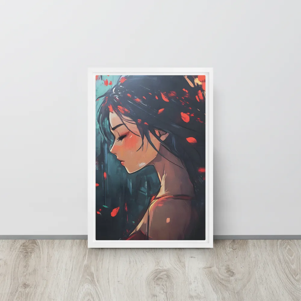 Whispers of Melancholy | Canvas with White Frame | 12″×18″