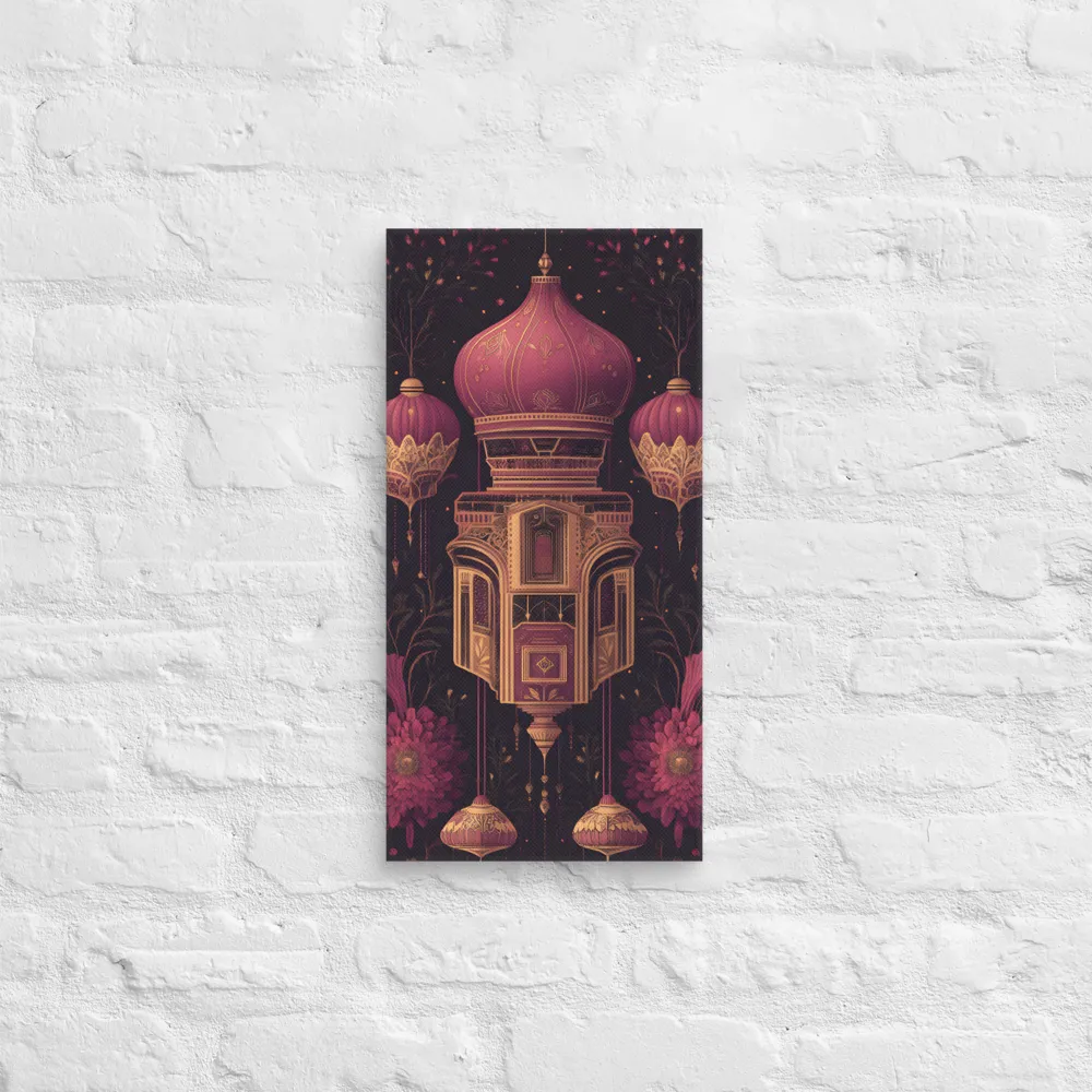 Ornate Harmony: A Digital Floral Architecture | Canvas | 10″×20″
