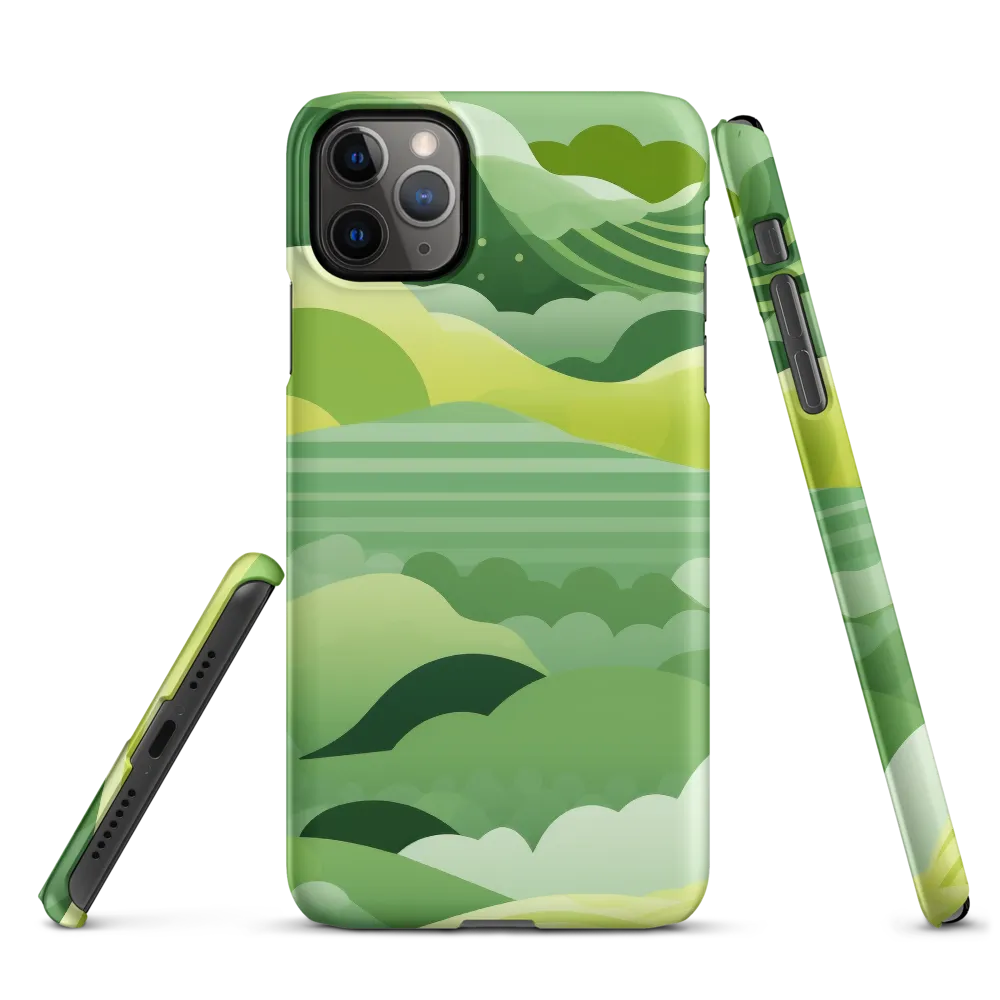 Tranquility in Green Waves | Phone Case |  11 Pro Max | Snap Case | Matte