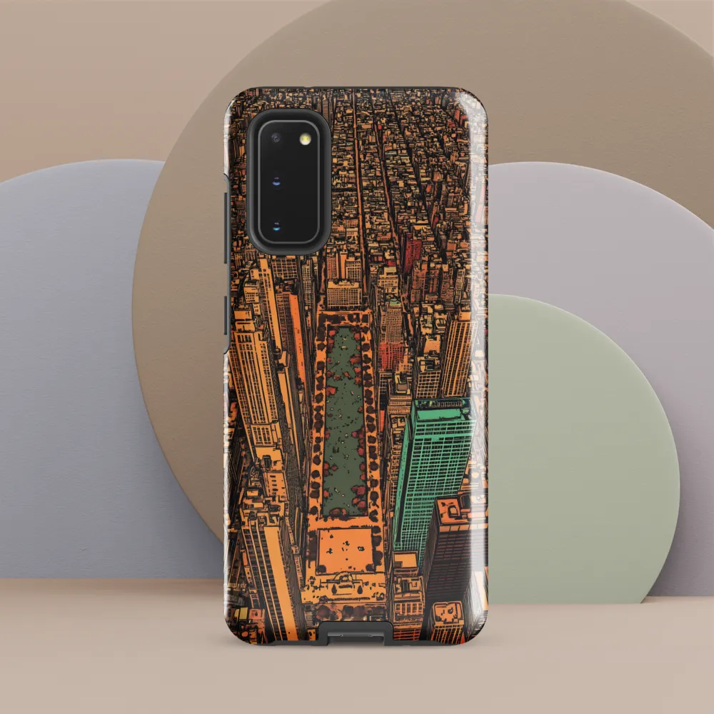 Urban Oasis: Aerial View of City Life