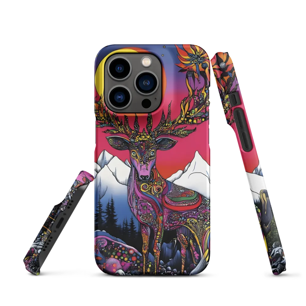 Mystical Majesty of the Psychedelic Deer | Phone Case |  14 Pro | Snap Case | Matte