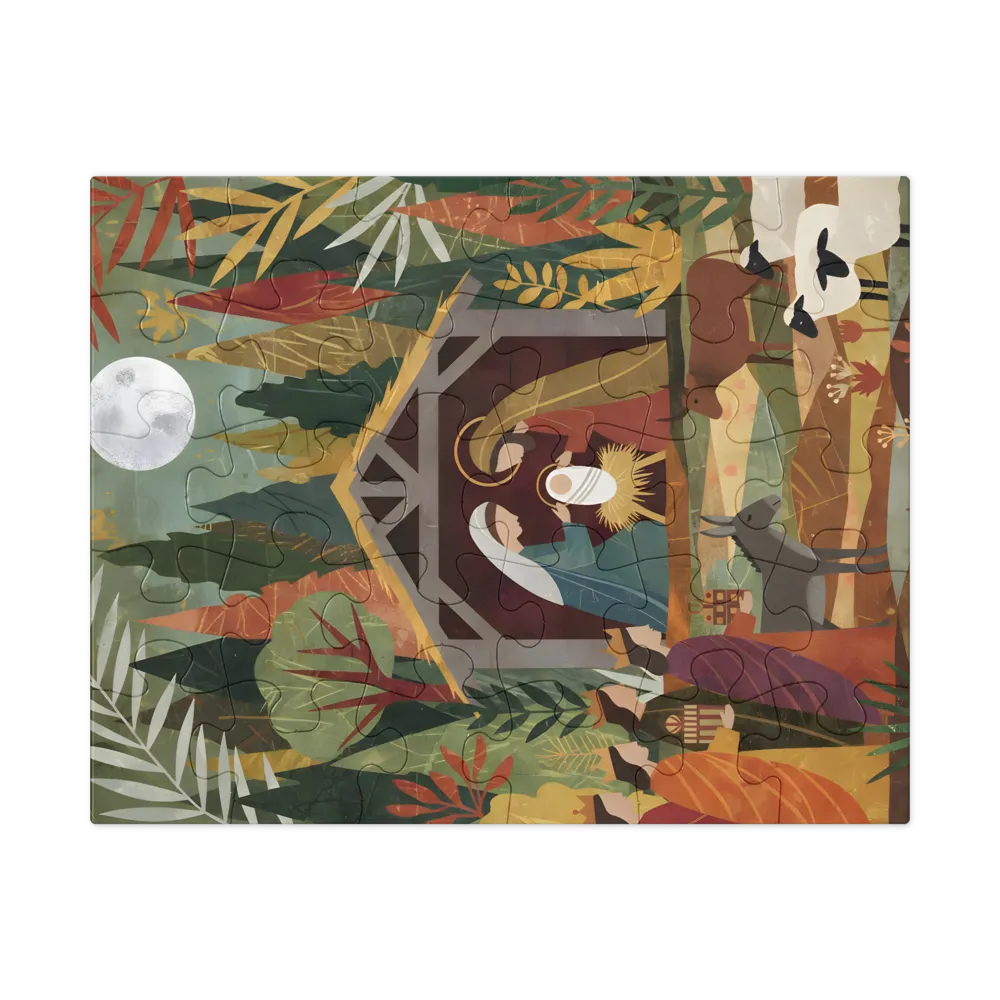 Woodland Nativity 
 Jigsaw Puzzle in Tin Box