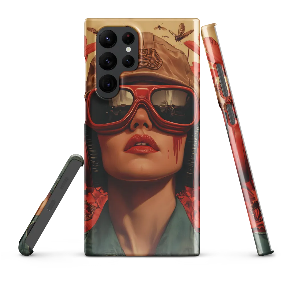Defiant Portrait in a Floral Realm | Phone Case |  S22 Ultra | Snap Case | Glossy