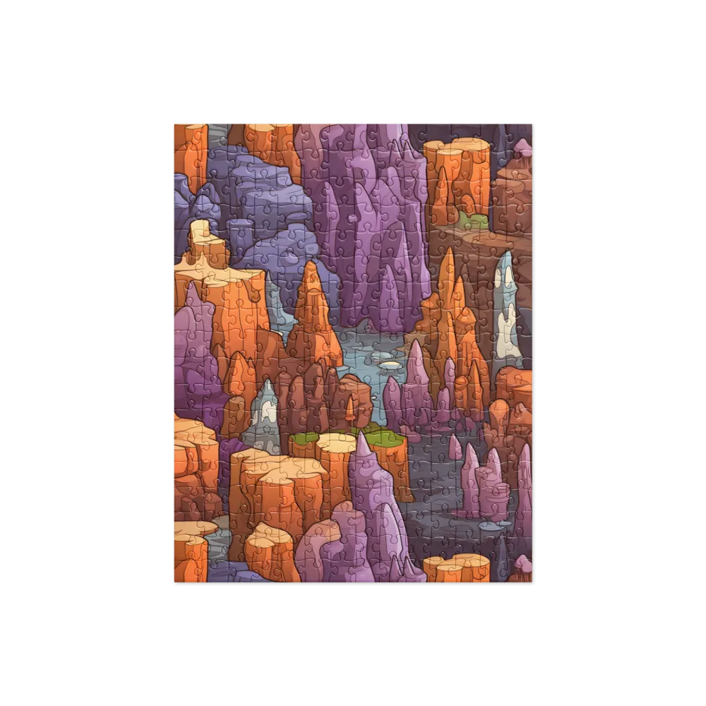 Vibrant Rockscape: A Digital Odyssey | Jigsaw Puzzle | 252/520 pieces