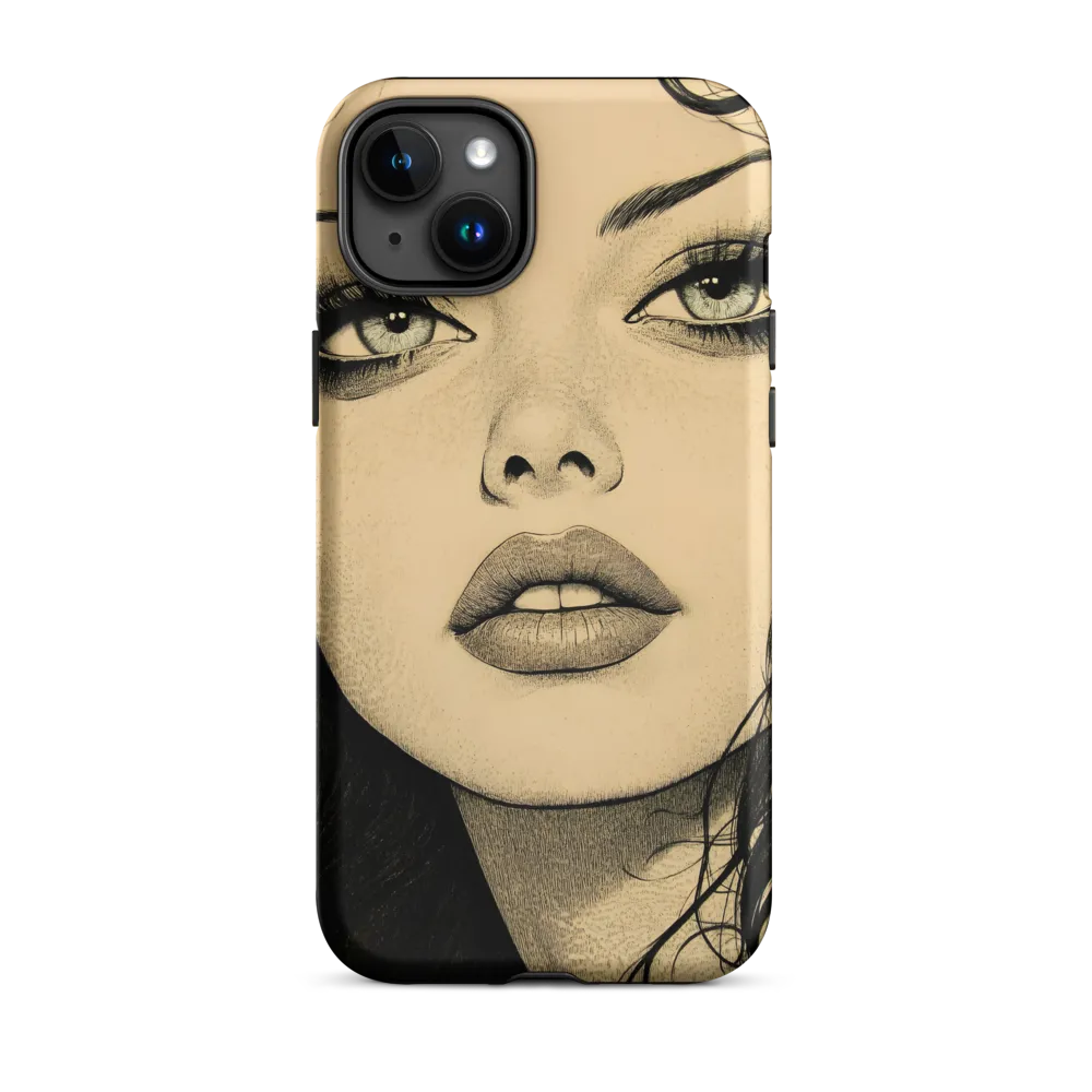 Enigmatic Gaze | Phone Case |  15 Plus | Tough Case | Matte