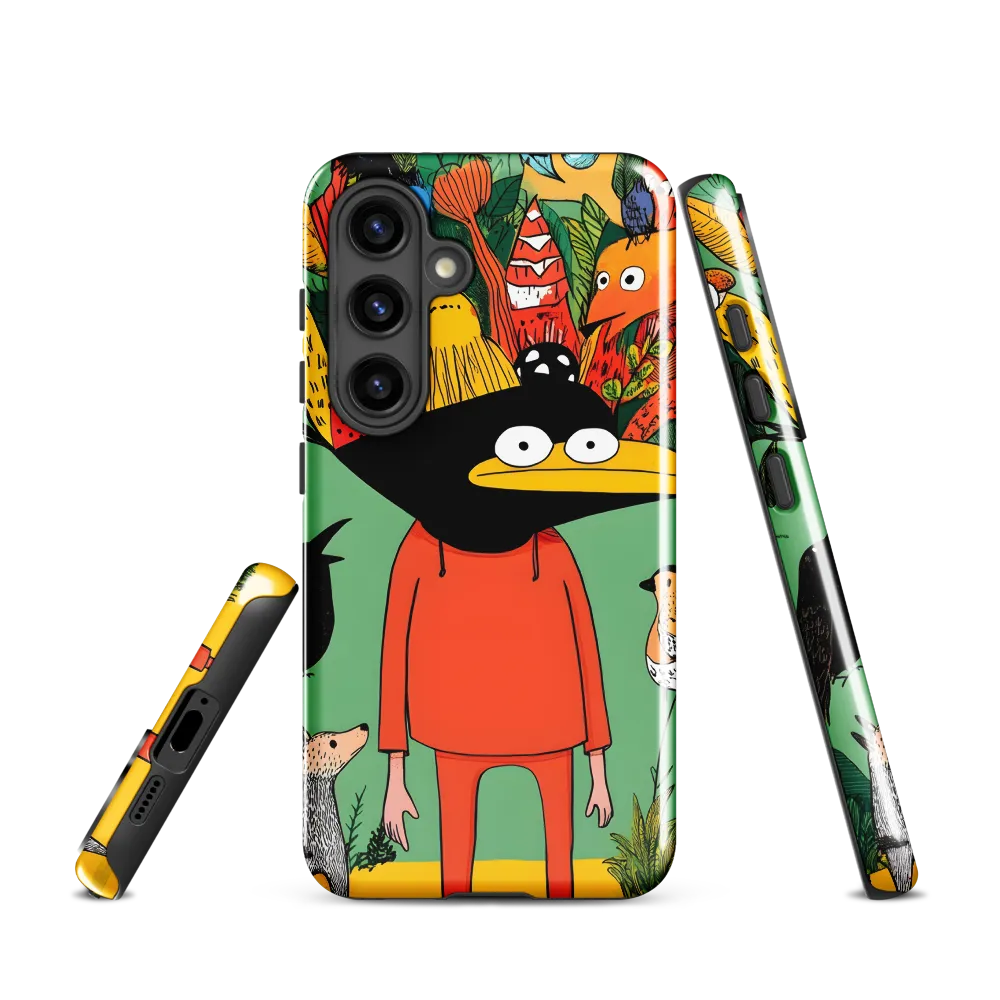 Whimsical Encounter in a Colorful Jungle