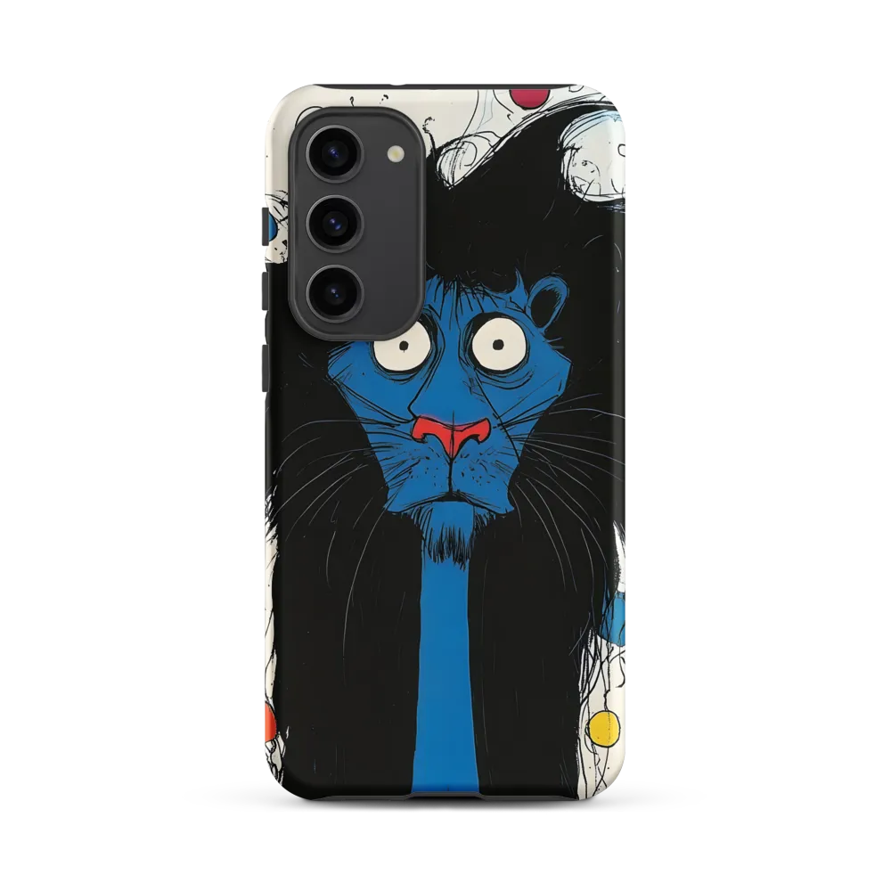 Whimsical Blue Lion