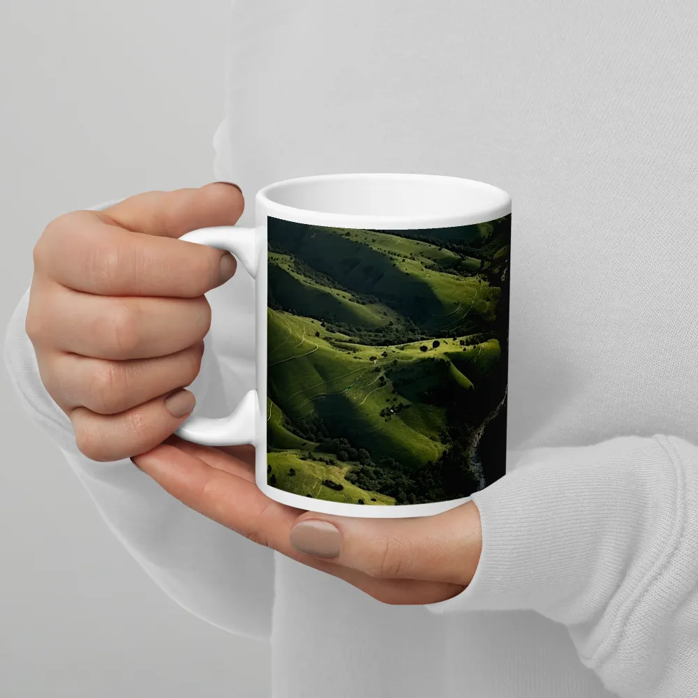 Tranquil Green Valleys | Mug with White inside | 11 oz