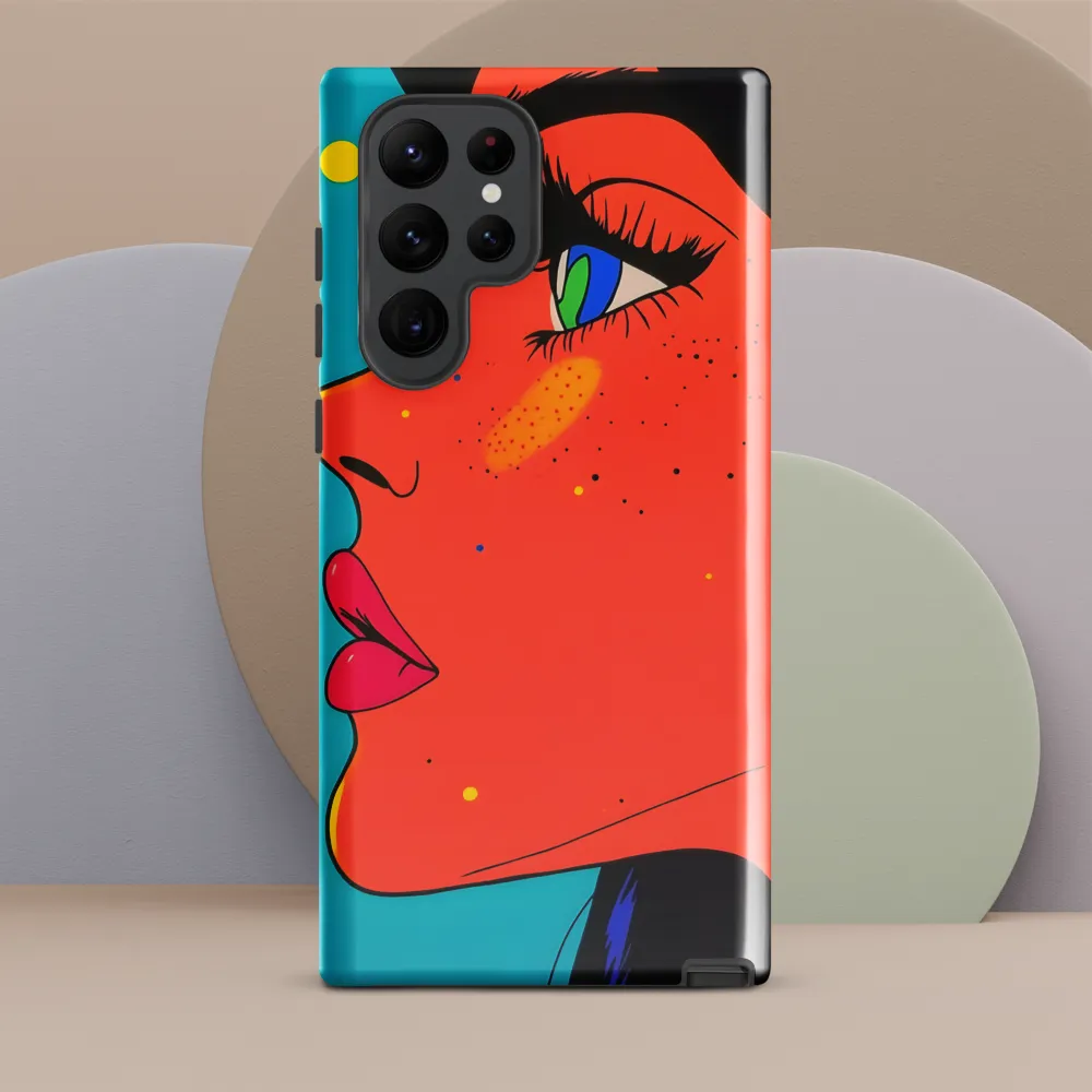 Vibrant Feminine Profile in Pop Art