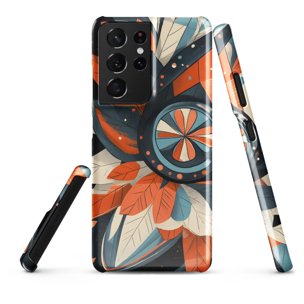 Floral Symphony in Orange and Teal