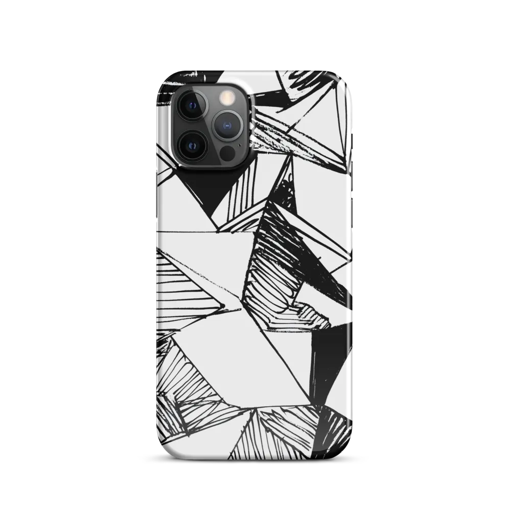 Dynamic Geometry in Ink | Phone Case |  12 Pro | Snap Case | Glossy