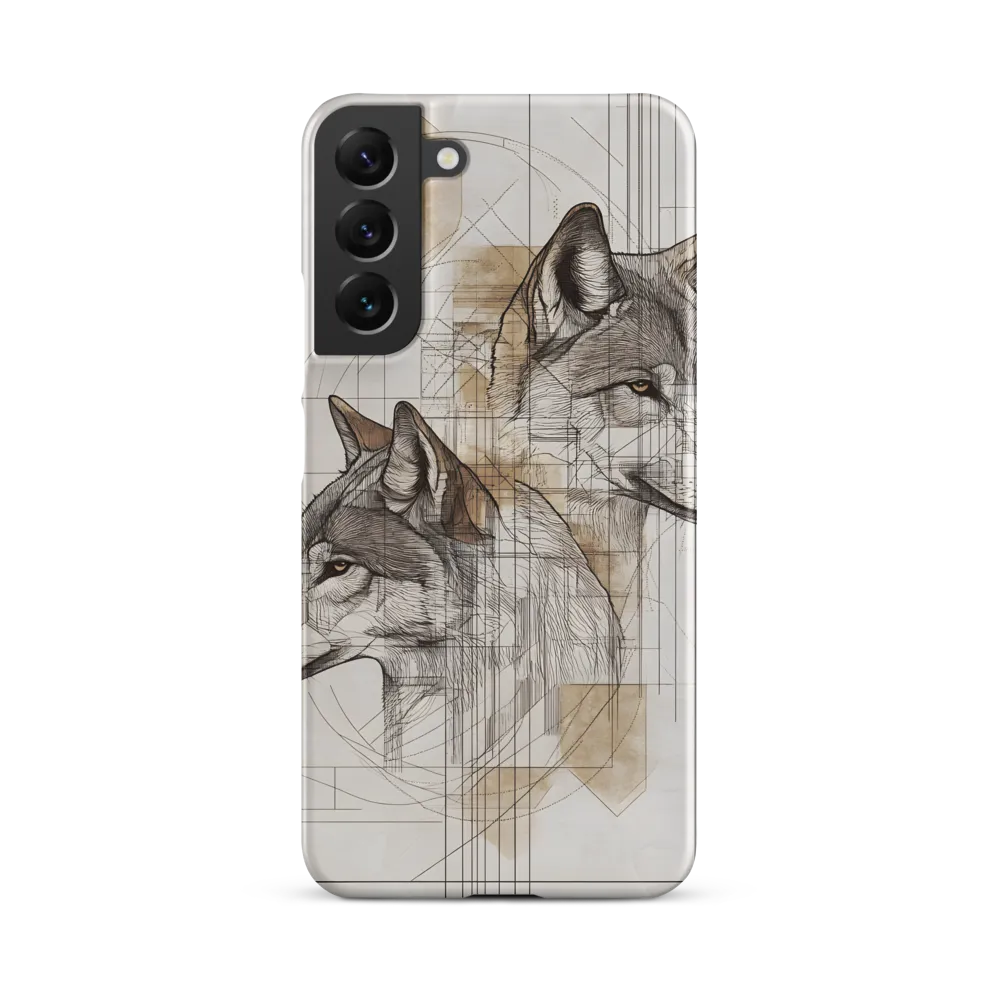 Geometric Harmony: The Essence of Wolves | Phone Case |  S22 Plus | Snap Case | Matte