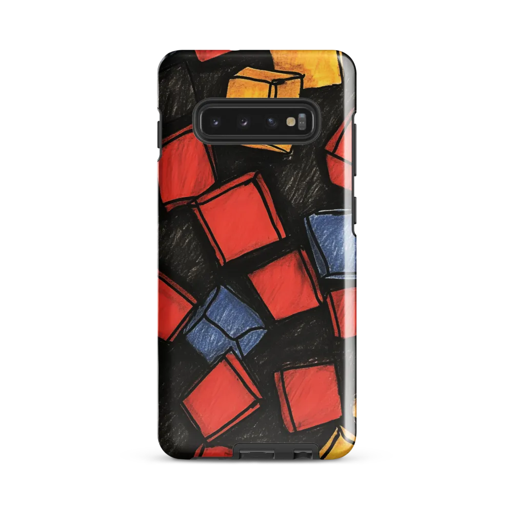 Vibrant Geometry in Motion | Phone Case |  S10 Plus | Tough Case | Glossy