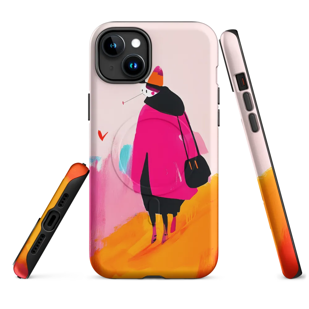 Wanderer in Pink | Phone Case |  15 Plus | MagSafe® Tough Case | Matte