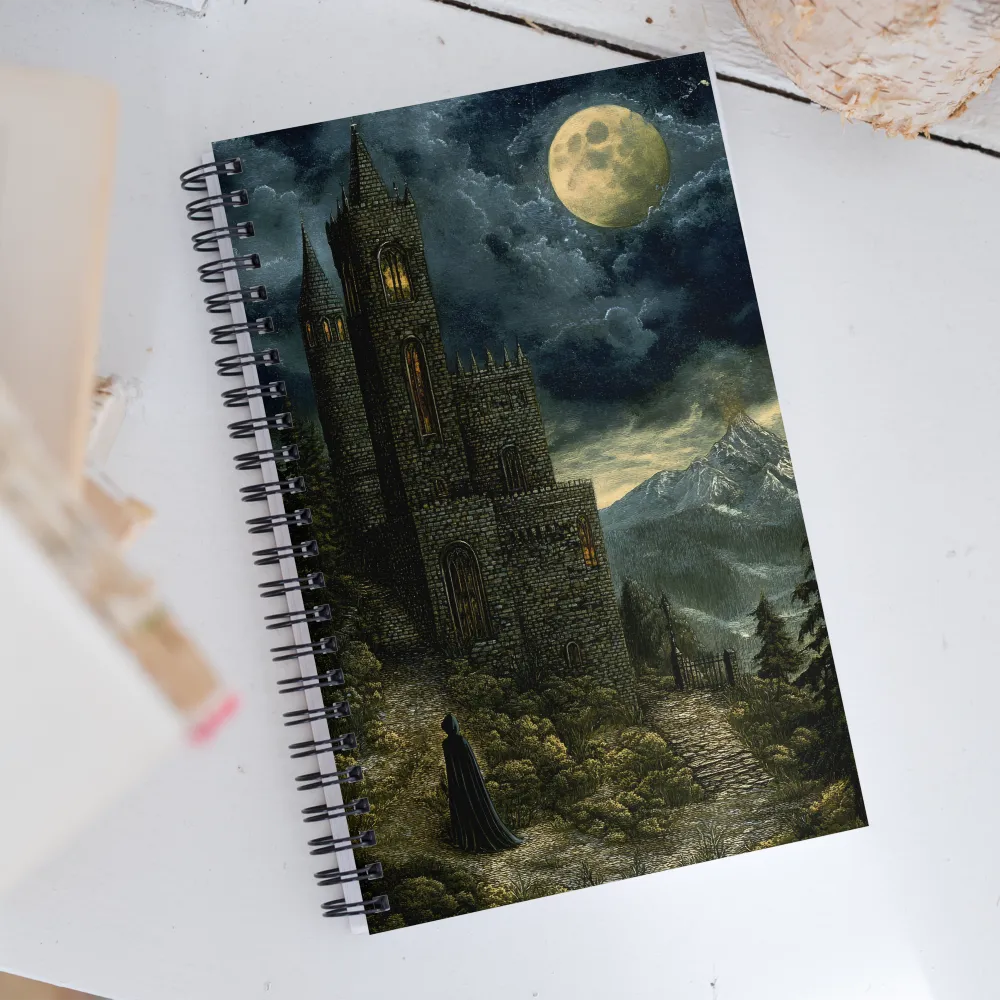 Whispers of the Moonlit Castle | Spiral Notebook