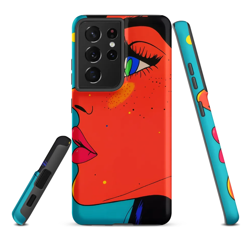 Vibrant Feminine Profile in Pop Art
