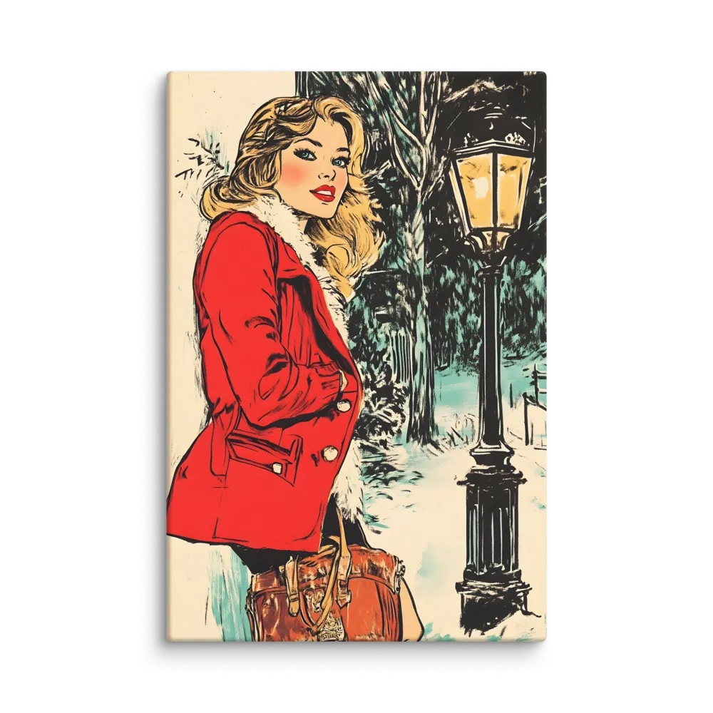 Winter Glamour in Red | Canvas | 32″×48″