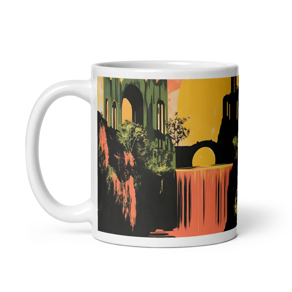 Elysian Echoes: A Surreal Reflections | Mug with White inside | 11 oz