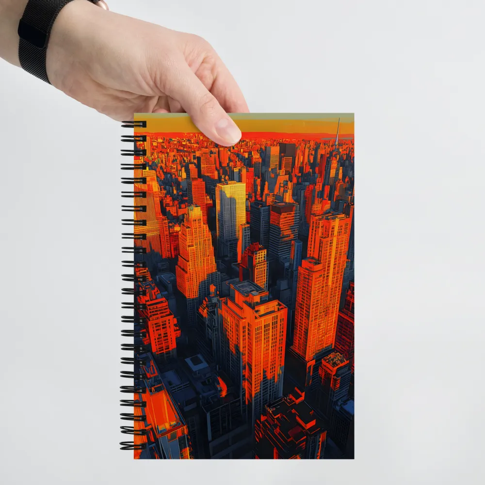 Urban Dawn: A Digital Ode to Skyscrapers | Spiral Notebook