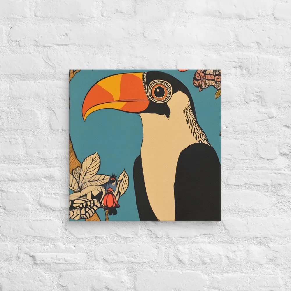 Tropical Majesty: The Toucan at Rest | Canvas | 18″×18″