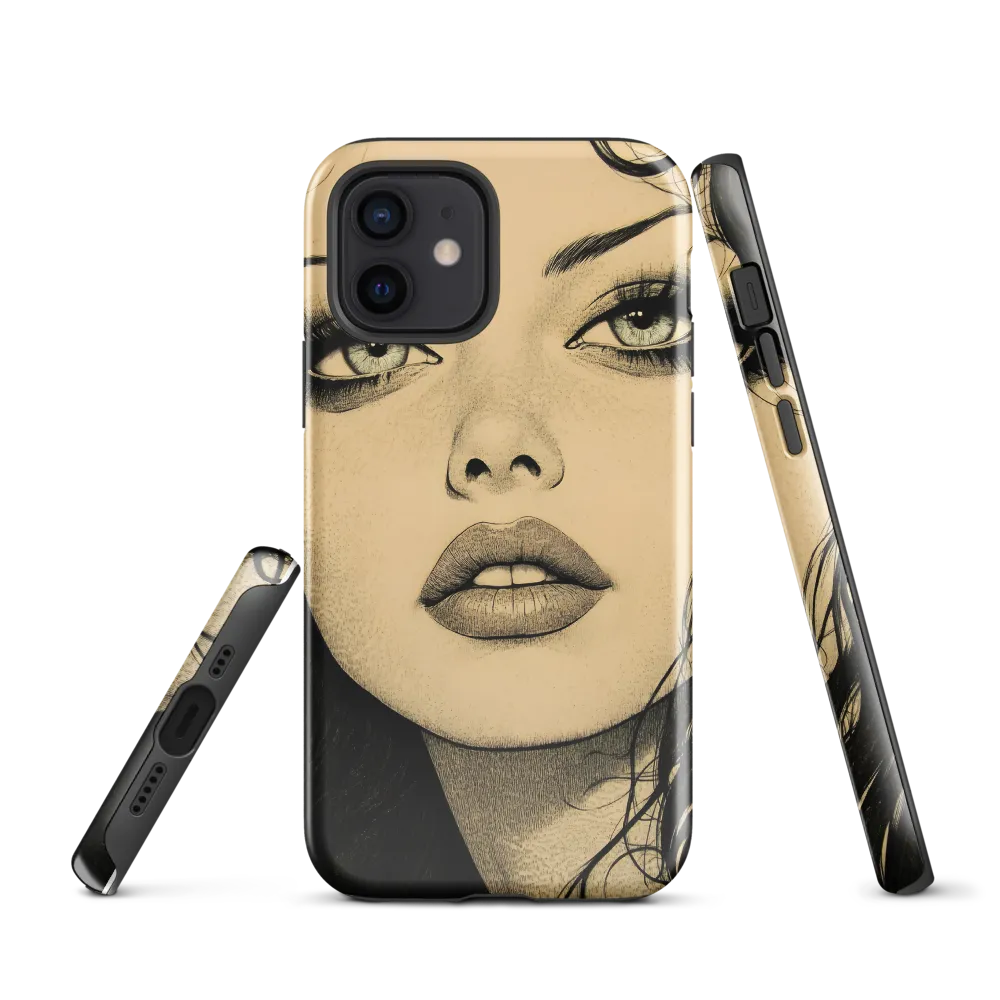 Enigmatic Gaze | Phone Case |  12 | Tough Case | Glossy