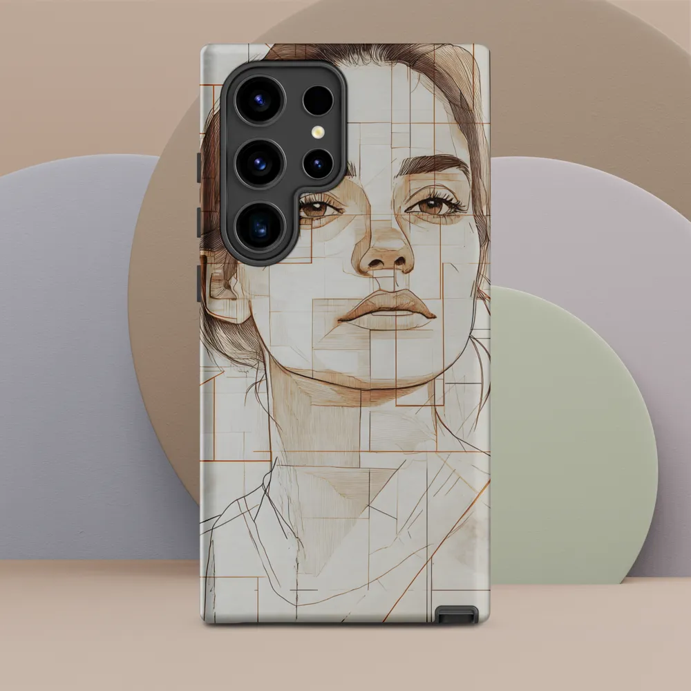 Geometric Serenity: A Minimalist Portrait