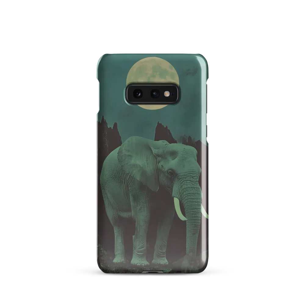 Ethereal Presence: Elephant Under a Full Moon