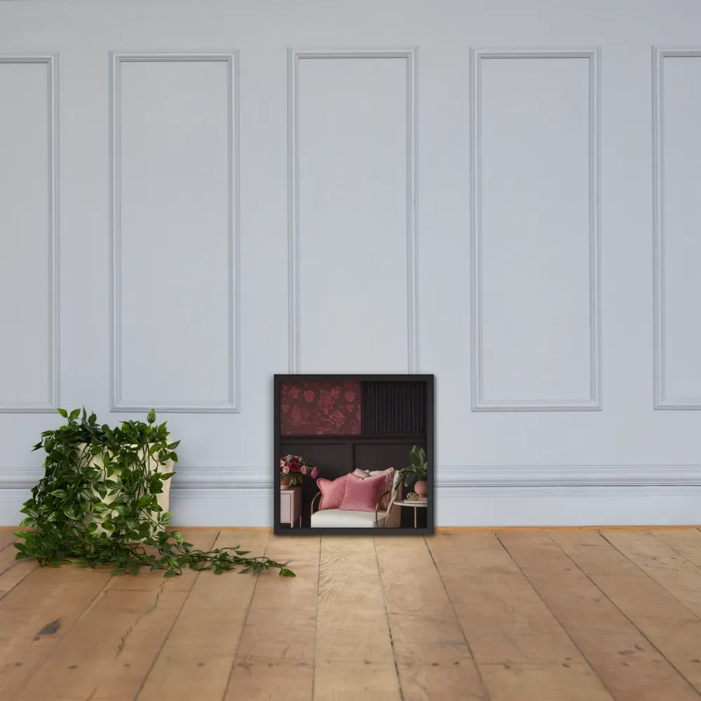 Elegance in Contrast: A Modern Interior Design | Poster with Black Frame | 18″×18″