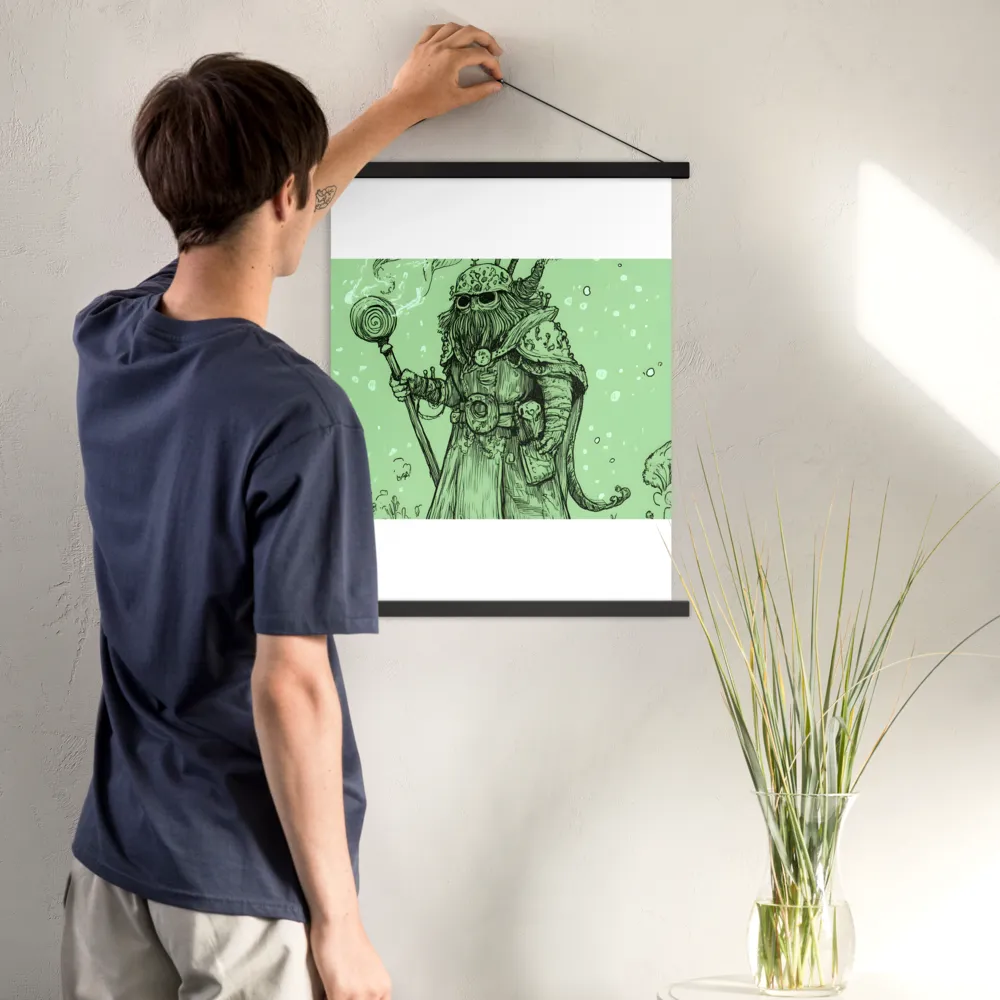 The Enigmatic Wizard | Poster With Black Wood Hanger | 18″×24″