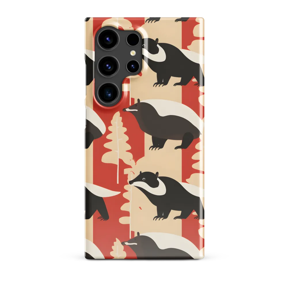 Wildlife Pattern: The Badger Tale | Phone Case |  S24 Ultra | Snap Case | Glossy