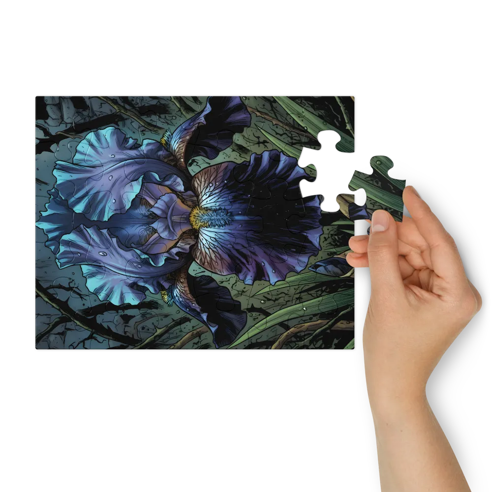 Nocturne Iris 
 Jigsaw Puzzle in Tin Box