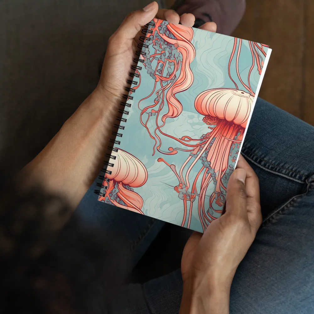 Ethereal Dance of Jellyfish | Spiral Notebook