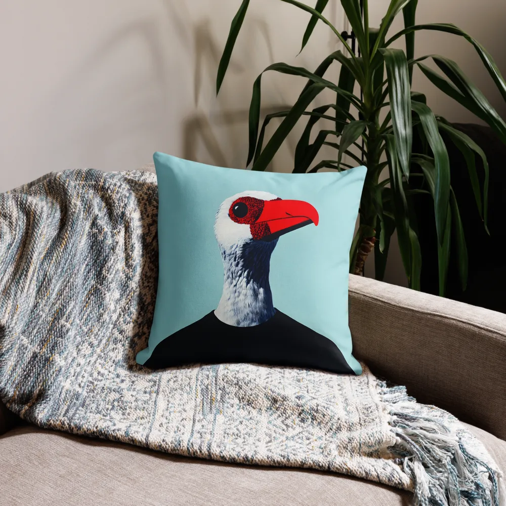 The Surreal Avian Portrait | Pillow | 18″×18″