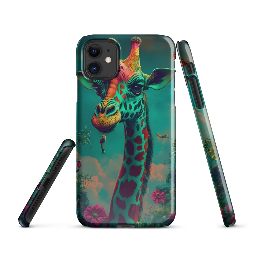 Whimsical Giraffe Among Blossoms | Phone Case |  11 | Snap Case | Glossy