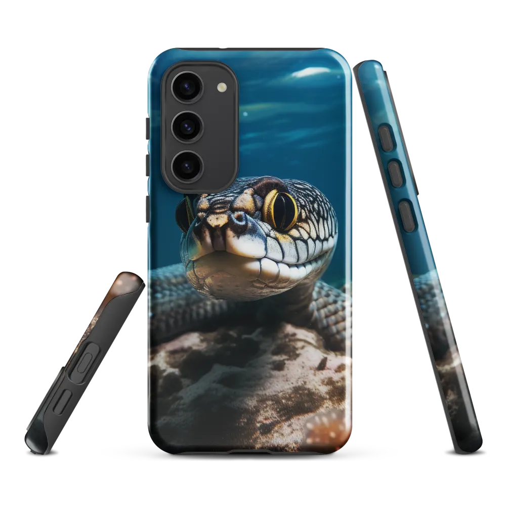 Underwater Majesty: The Serpent's Gaze | Phone Case |  S23 Plus | Tough Case | Glossy