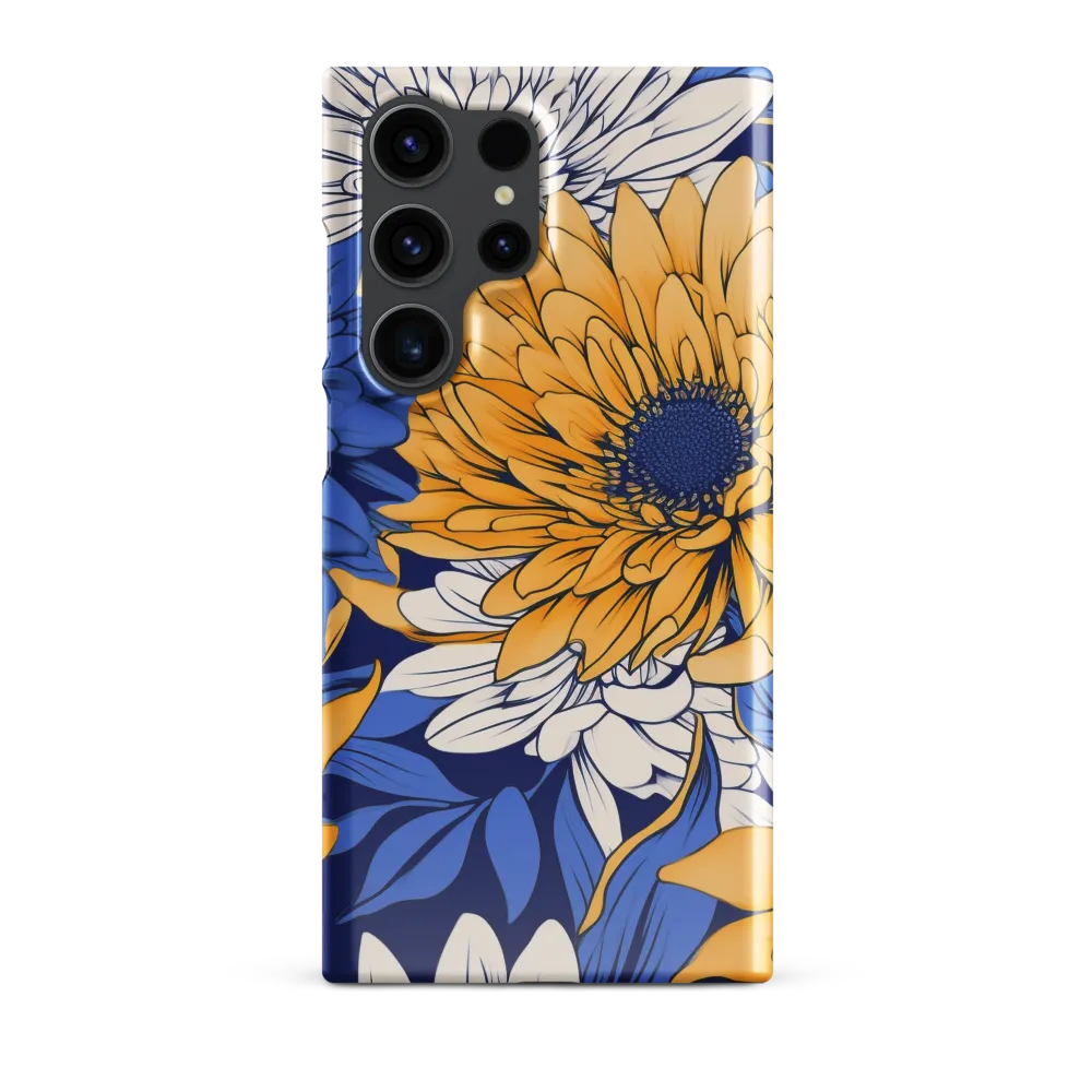 Floral Harmony in Blue and Yellow