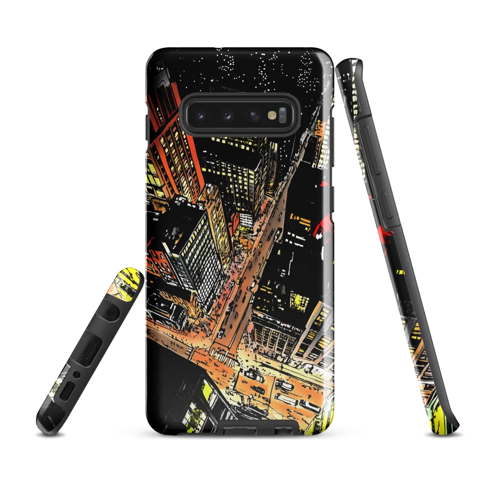 Urban Nightscape: A Bird's-eye View | Phone Case |  S10 Plus | Tough Case | Glossy