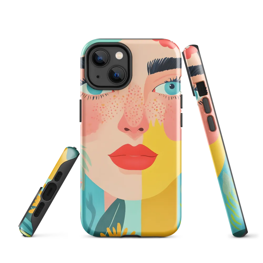 Floral Serenity: A Modern Portrait
