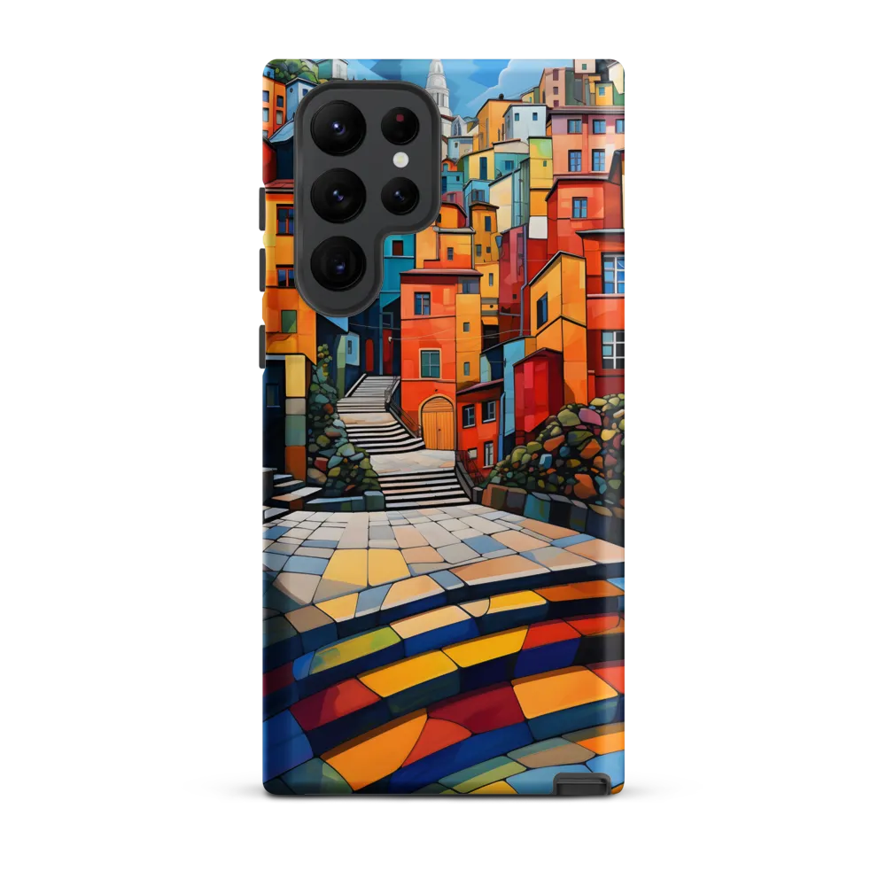 Vibrant Village: A Cubist Journey