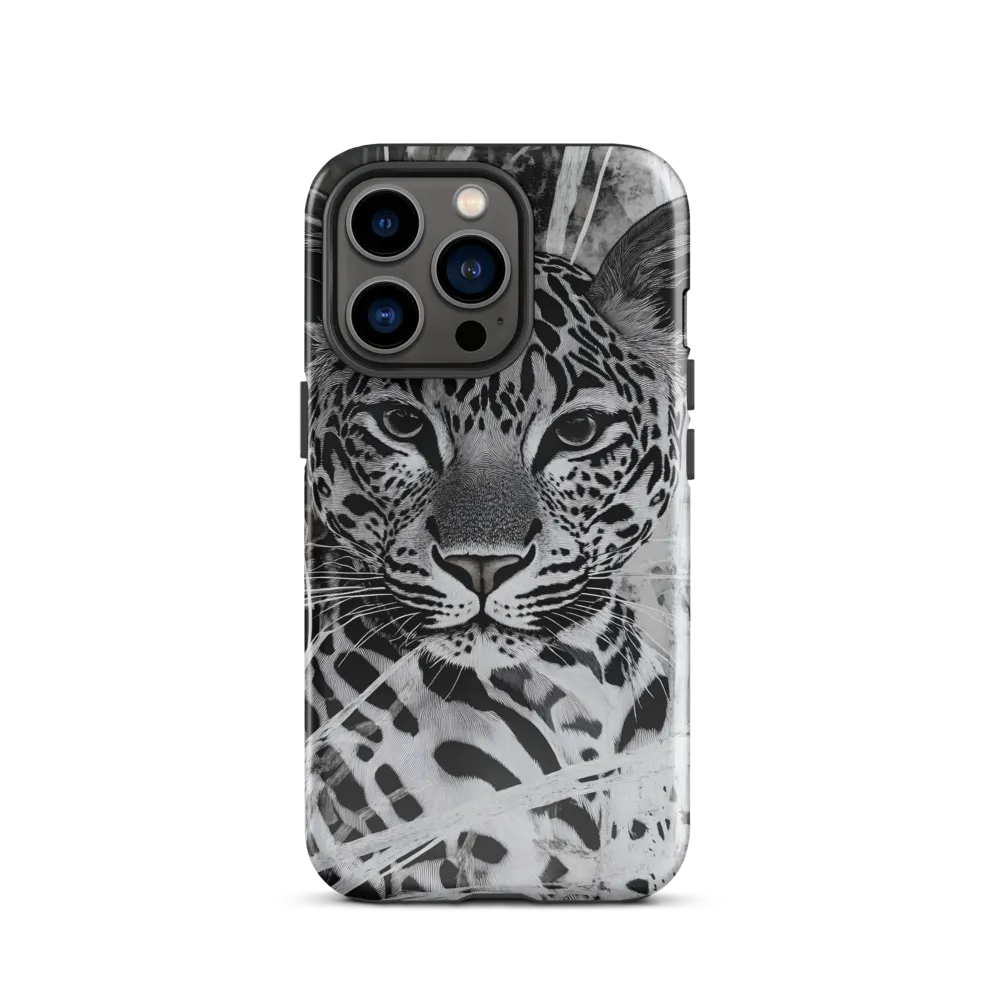 Majestic Gaze: The Leopard's Portrait | Phone Case |  13 Pro | Tough Case | Glossy