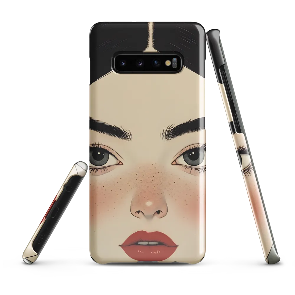 Serenity Captured: A Modern Portrait | Phone Case |  S10 Plus | Snap Case | Glossy