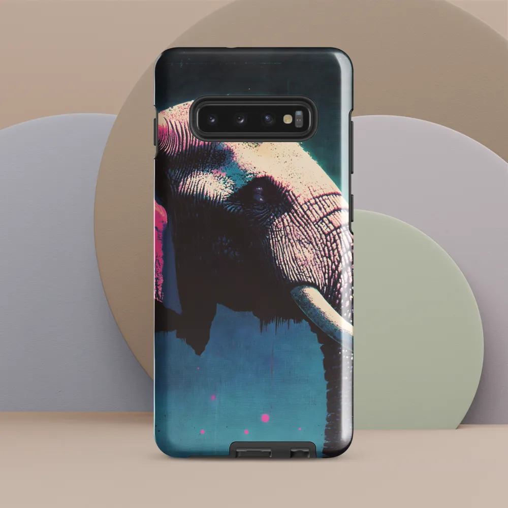 The Elephant in Neon | Phone Case |  S10 Plus | Tough Case | Glossy