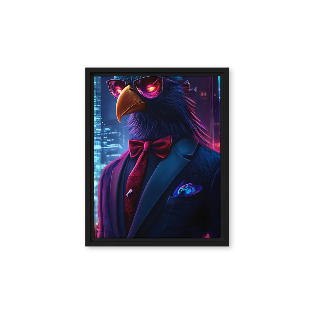 The Dapper Avian | Canvas with Black Frame | 11″×14″