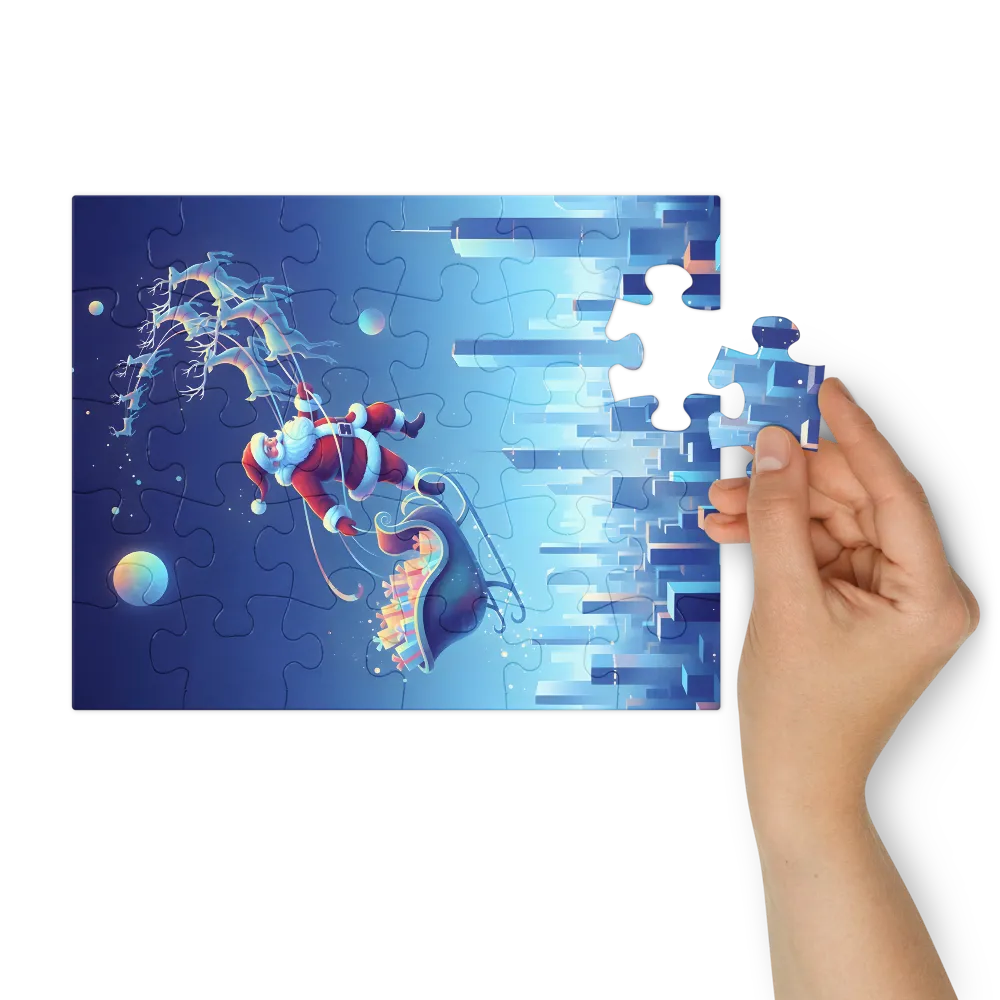 Midnight Sleigh Ride 
 Jigsaw Puzzle in Tin Box