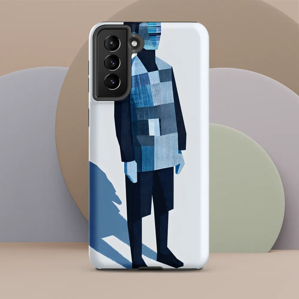 Patchwork Figure in Blue