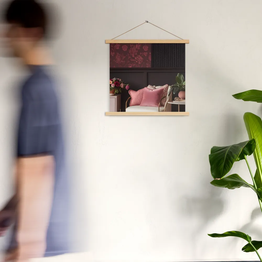 Elegance in Contrast: A Modern Interior Design | Poster With Oak Wood Hanger | 18″×18″