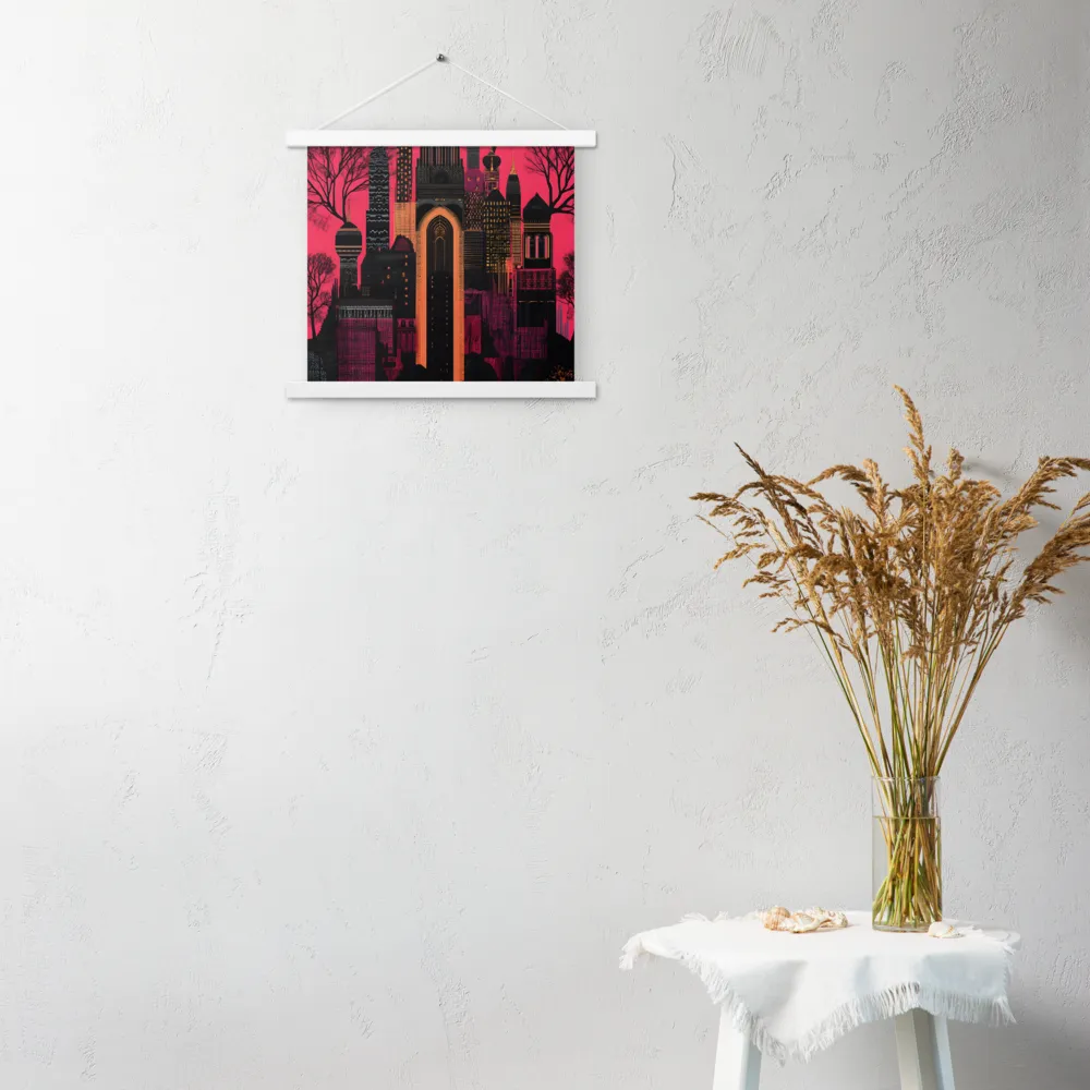 Urban Reverie | Poster With White Wood Hanger | 14″×14″